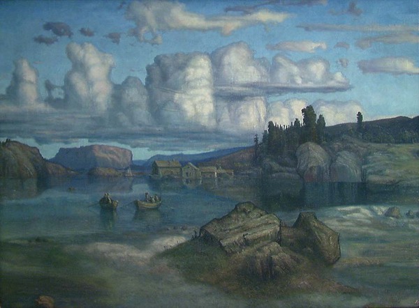 arte - Lars Hertervig (Tysvær, 1830 – Stavanger, 1902), paesaggi fantastici dimenticati dal mercato dell'arte Fhdfgd10