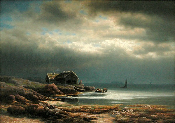 arte - Lars Hertervig (Tysvær, 1830 – Stavanger, 1902), paesaggi fantastici dimenticati dal mercato dell'arte Herter10