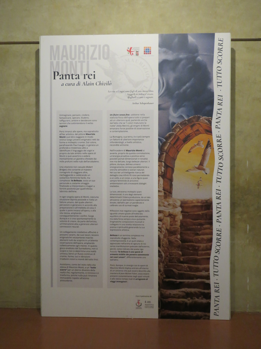 "Pánta rheî", mostra personale del pittore Maurizio Monti alla casa del Mantegna a Mantova; dal 6 novembre 2021 al 9 gennaio 2022 Img_0112