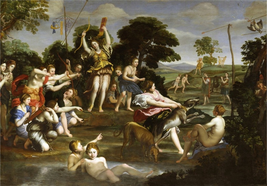Zampieri Domenico detto Domenichino (Bologna 1581 - Napoli 1641). I suoi due dipinti alla galleria Borghese, La caccia di Diana e La Sibilla  Inv_5310