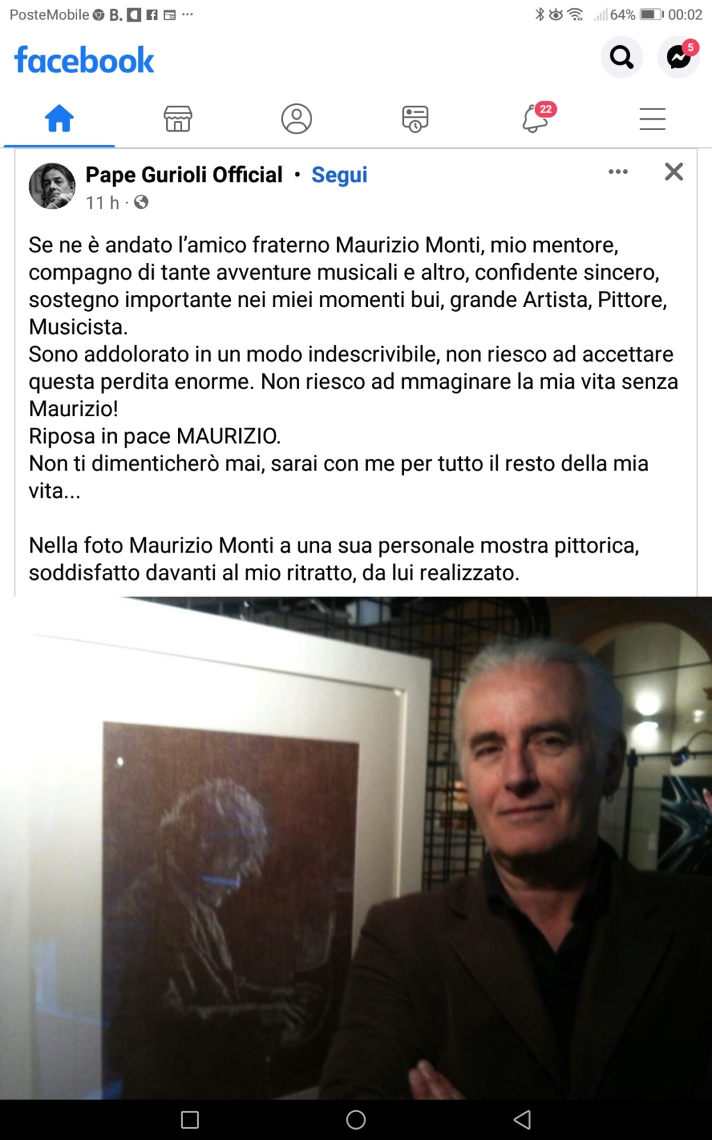 La tragica scomparsa di Maurizio Monti, il pittore della bellezza Screen12