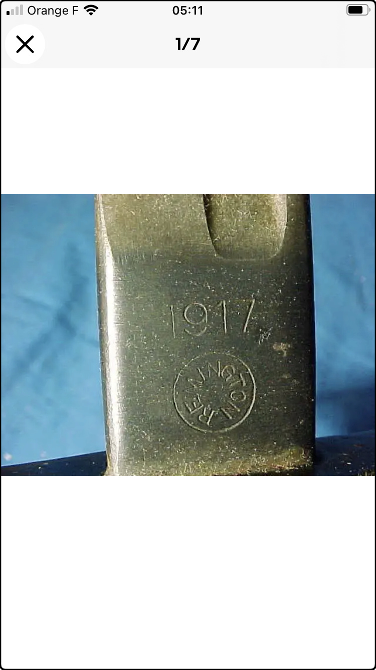 Bonne baïonnette 1917 avec fourreau WW2 ? B074e410