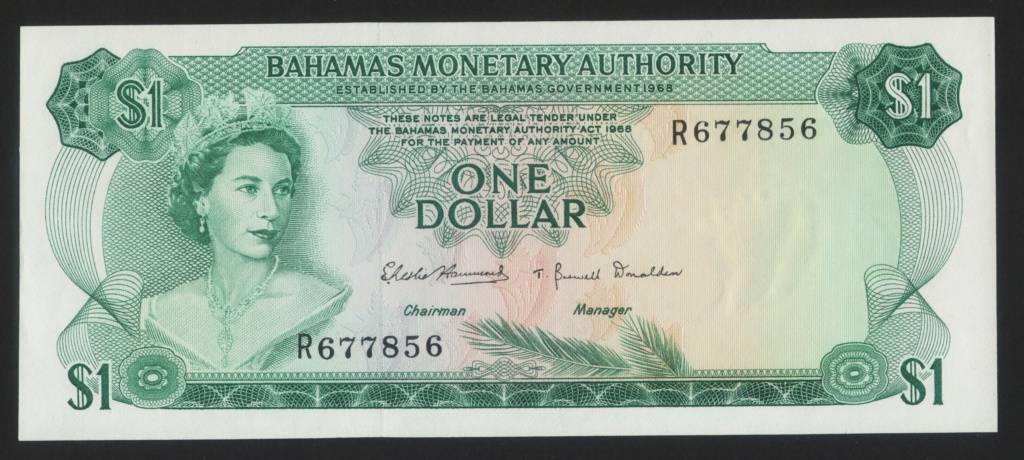 Bahamas 1 Dólar de 1.968. Bahama10