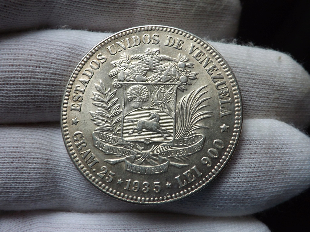 (5 Bolívares) de 1.935, Venezuela. Dscf3434
