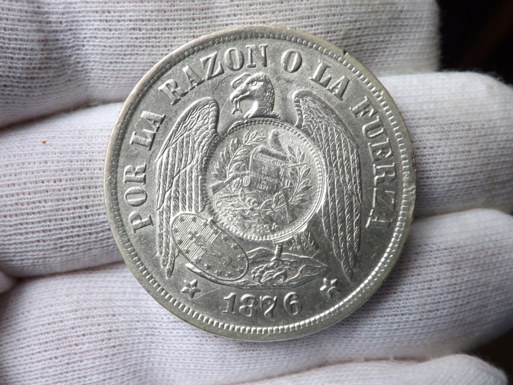 1 Peso sellado de Guatemala 1.894 sobre 1 peso chileno de 1.876 Dscf3447