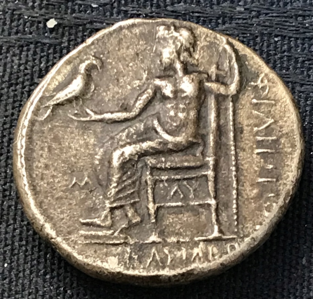 Tetradracma de Filipo III Arrideo. ΦΙΛΙΠΠΟΥ / BAΣΙΛΕΩΣ. zeus sentado a izq. Babilonia Img_e321