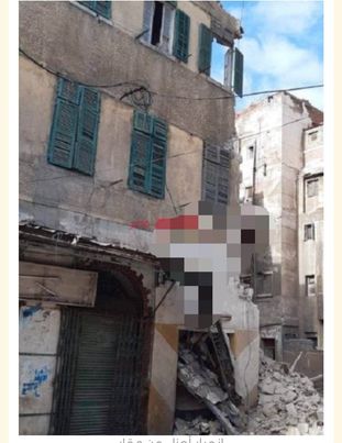 انهيار اجزاء من منزل بمنطقة محرم بك بالإسكندرية  Aaa450