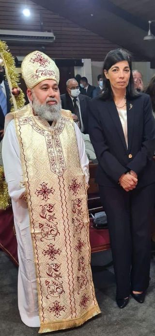  سفيرة مصر لدى نيوزيلندا تشارك  في قداس عيد الميلاد المجيد  Aaoo206