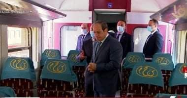 الرئيس السيسي يشهد تدشين وحدات متحركة جديدة للسكة الحديد بمحطة أسوان  Aio420