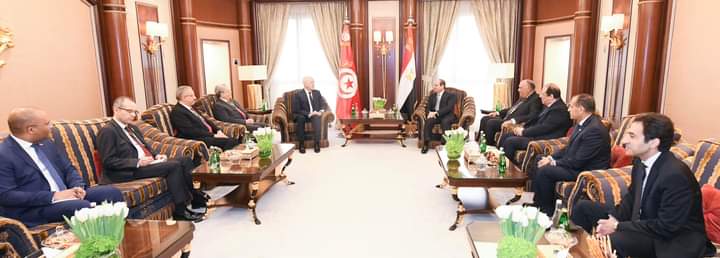الرئيس عبد الفتاح السيسي يلتقى بالرئيس التونسي "قيس سعيد" بالعاصمة السعودية الرياض Aio605