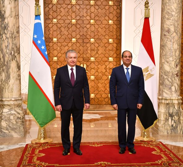 ننفرد بنشر البيان الرسمى الصادر عن لقاء الرئيس السيسى و رئيس جمهورية أوزبكستان   Aoo504