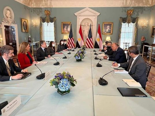 جلسة مباحثات ثنائية بين وزيري الخارجية الأمريكية والمصرية في نيويورك Ayao145