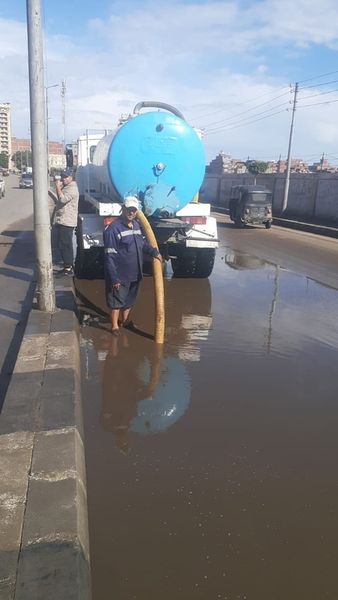  رفع مياه الامطار بشوارع وميادين حي أول المحلة الكبرى  Oao109