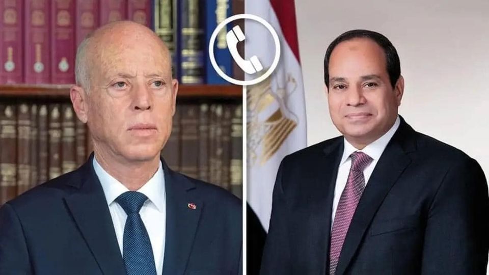  السيسي  يتلقى اتصالاً هاتفياً من الرئيس التونسي قيس سعيد Oia30