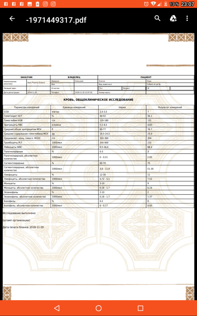 Медицинская карта Лори Screen11