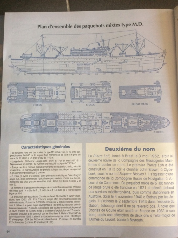 Cherche le plan du Paquebot MD Ferdinand de Lesseps des Messageries Maritimes Image11