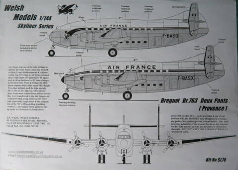 WELSH MODELS BREGUET 763 Deux Ponts PROVENCE 1 144 me R f SL70