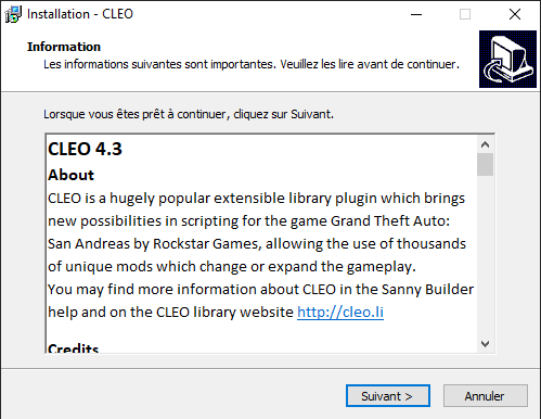 Installer CLEO 4 (v4.3.22) 211