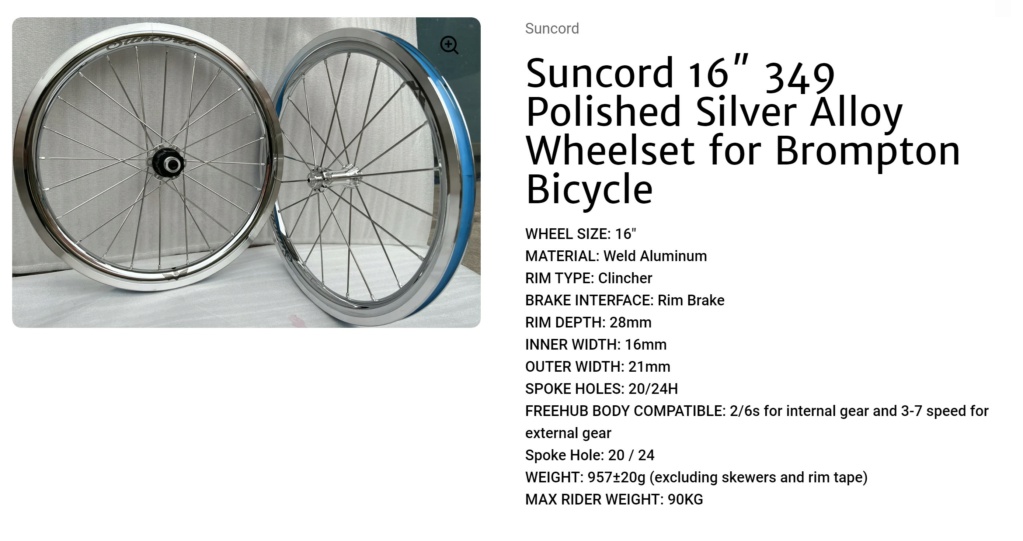 Suncord wheelSet Wheel10