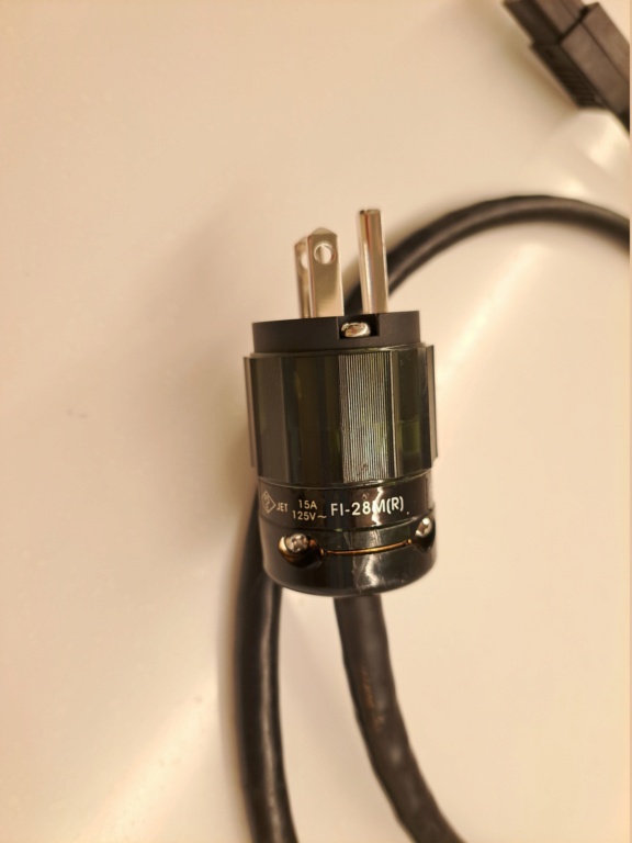 original Burmester Power Cable with new Furutech FI-28M(R) Rhodium plated power plug  - Made in Berlin 20230296