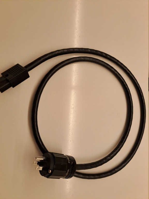 original Burmester Power Cable with new Furutech FI-28M(R) Rhodium plated power plug - Made in Berlin 20230299