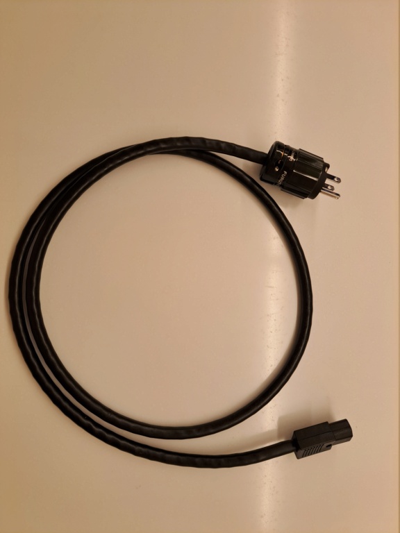 original Burmester Power Cable with new Furutech FI-28M(R) Rhodium plated power plug - Made in Berlin 20230300