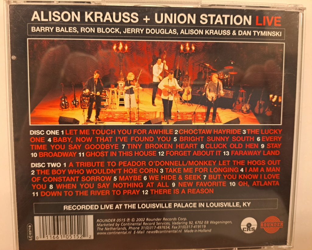 Alison Krauss + Union Station: Live - Double CDs - 2002 Rounder Records. Made in Holland 20230336