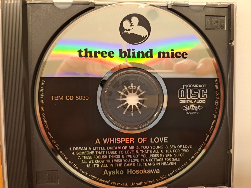 Three Blind Mice TBM CD 5039 - A Whisper of Love- Ayako Hosokawa 20230380