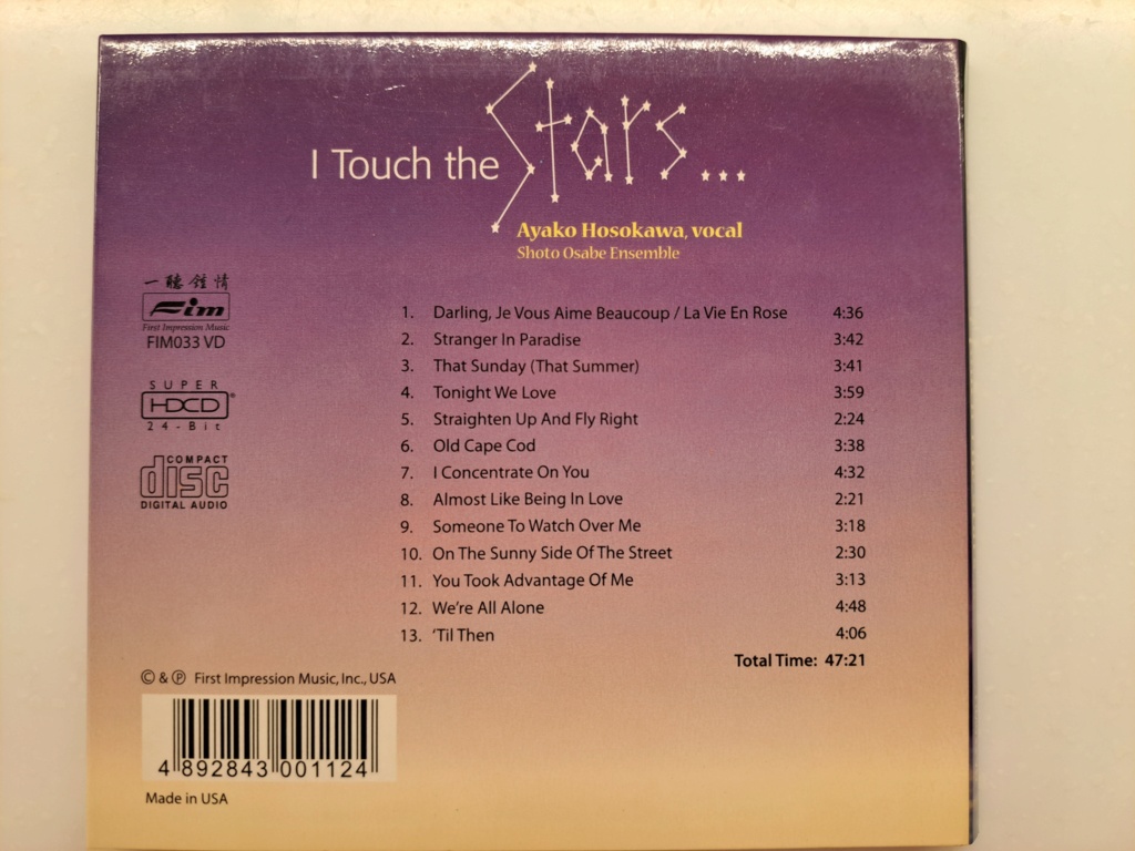 FIM 033 VD - I Touch the Stars - Ayako Hosokawa  - Vinyl CD, HDCD - 2005 FIM  20230422