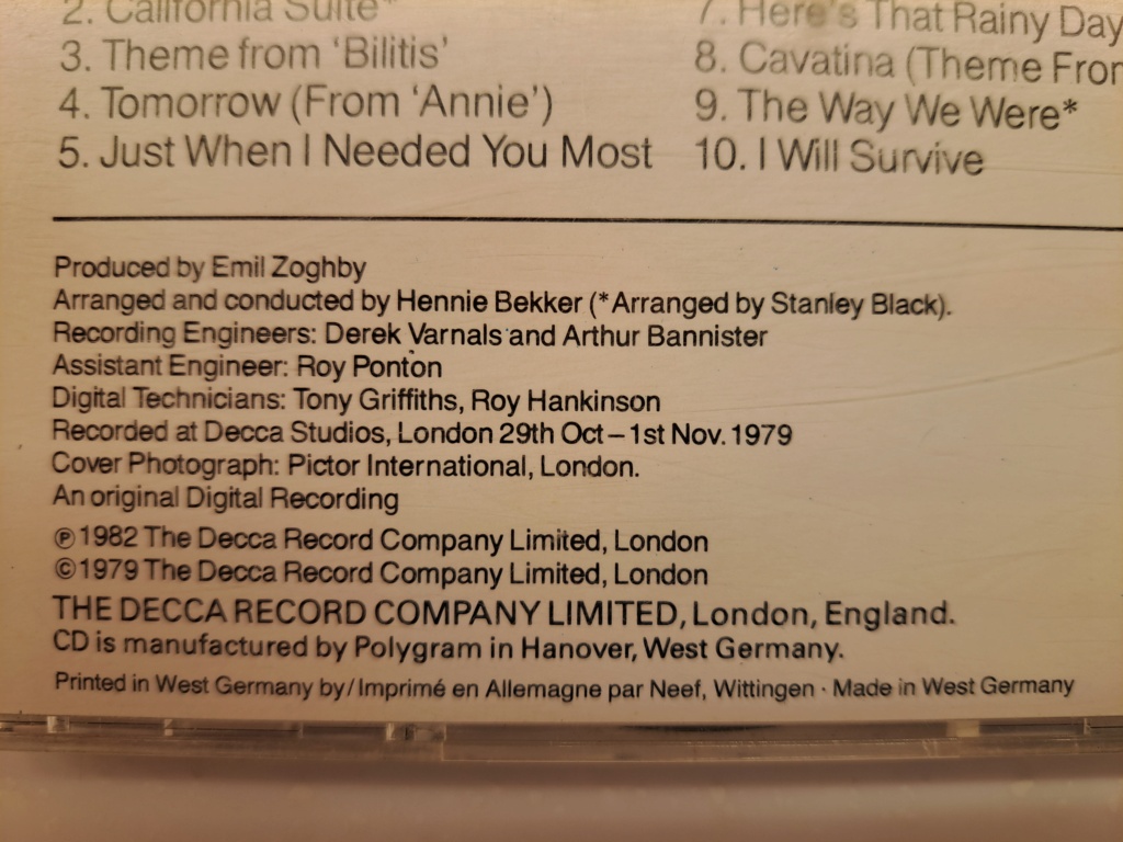 Digital Magic by Stanley Black/His Piano and Orchestra. 1983 Decca Record Co. Ltd. London. Made in West Germany. Original first pressing CD. 20230470