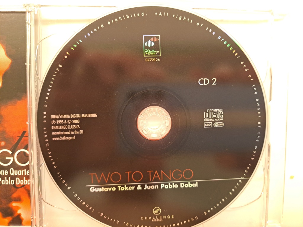 Two To Tango - Aurelia Saxophone Quartet & Toker Aurelia Saxophone Quartet - Gustavo Toker. 2 CDs. 2003 Challenge Classics. Made in the Netherlands 20230537