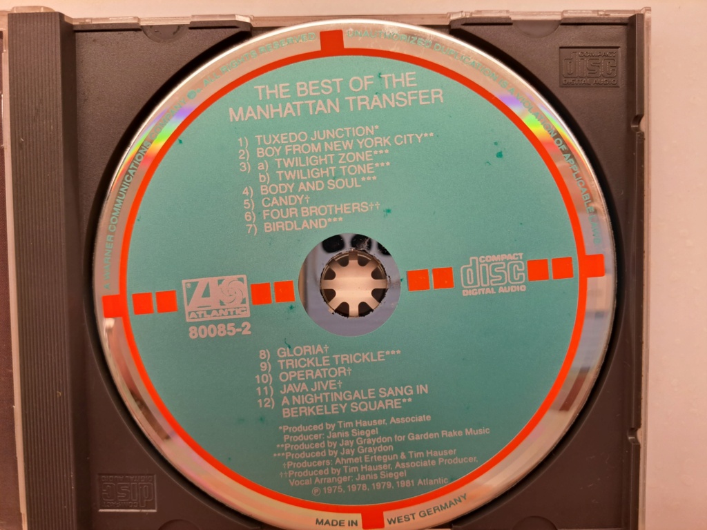 The Best of The Manhattan Transfer - The Manhattan Transfer. 1981 Atlantic Recording Corporation. First pressing CD. Made in West Germany 20230548