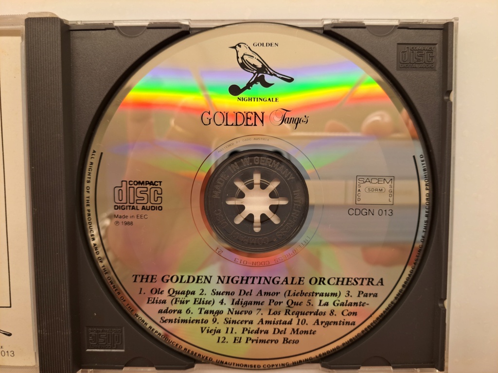 Tango's - The Golden Nightingale Orchestra.  1988 Golden Nightingale. Made in ECC 20230555