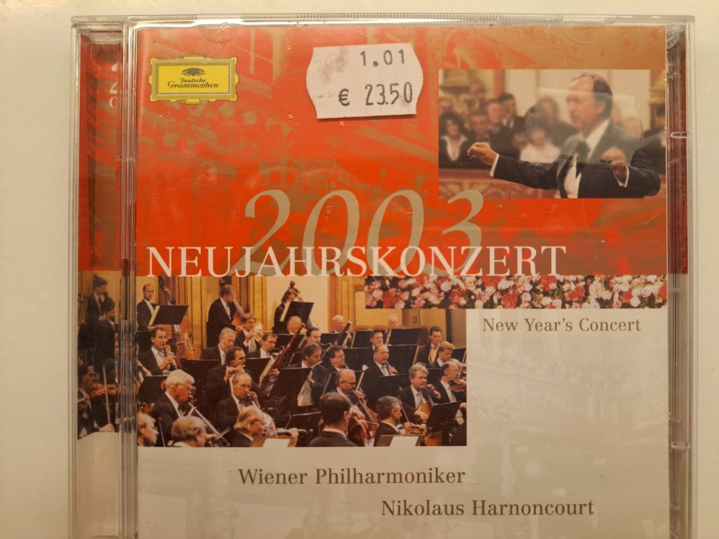 Neujahrskonzert / New Year's Concert 2003. Nicolas Harnoncourt & Wiener Philharmoniker. 2003 Deutsche Grammophon. Made in EU 20230588
