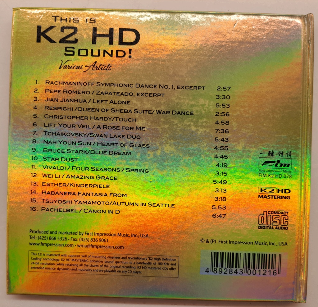 FIM Audiophile CD - This is K2 HD Sound! K2 HD CD by First Impression Music 20230723