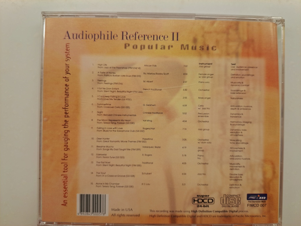 FIM CD 007 - 24K Gold - Audiophile Reference II, Popular Music 20230883