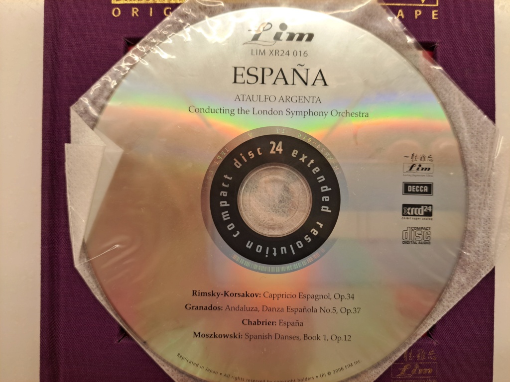 Argenta, Ataulo conducting the London Symphony Orchestra -  Espana -  Lasting Impression Music, LIM XR24 016, 2006 FIM LIM. 1957 DECCA. Made in Japan by JVC 20230901