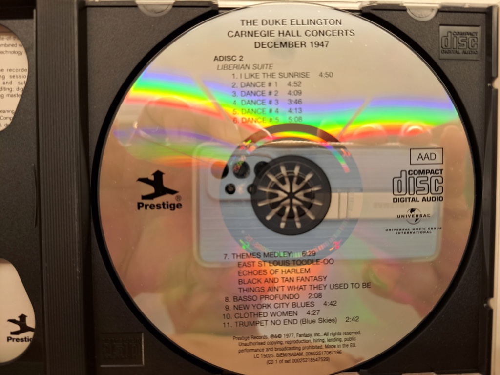 Duke Ellington - The Carnegie Hall Concerts (December 1947) 2CD 1991 PRESTIGE  RECORDS.  MADE IN EU.  Jazz music 20230925