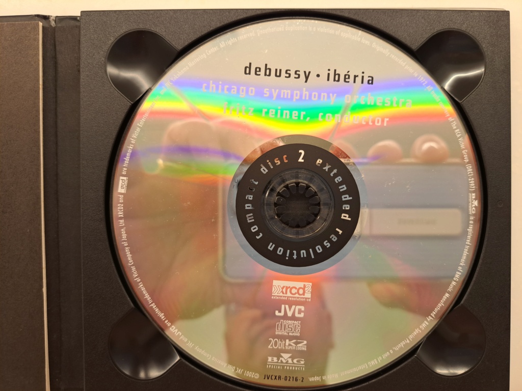 JVC XRCD2:  Ravel: Alborado Del Gracioso / Valses nobles et sentimentales; Debussy: Iberia. Fritz Reiner, Chicago Symphony orchestra. 1958 RCA Victor. 2001 JVC Remastered. Made in Japan. 20231154