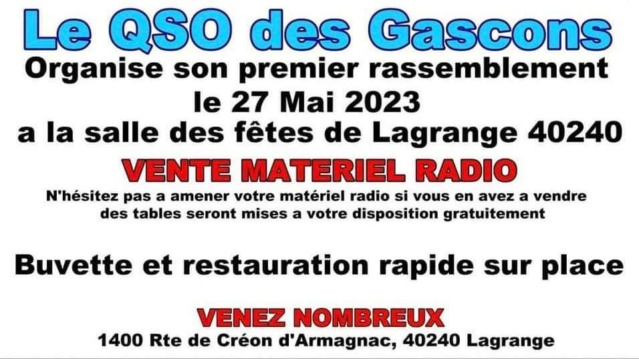 Rassemblement 'Le QSO des Gascons' à la salle de Lagrange (dpt.40) 2023 33801810