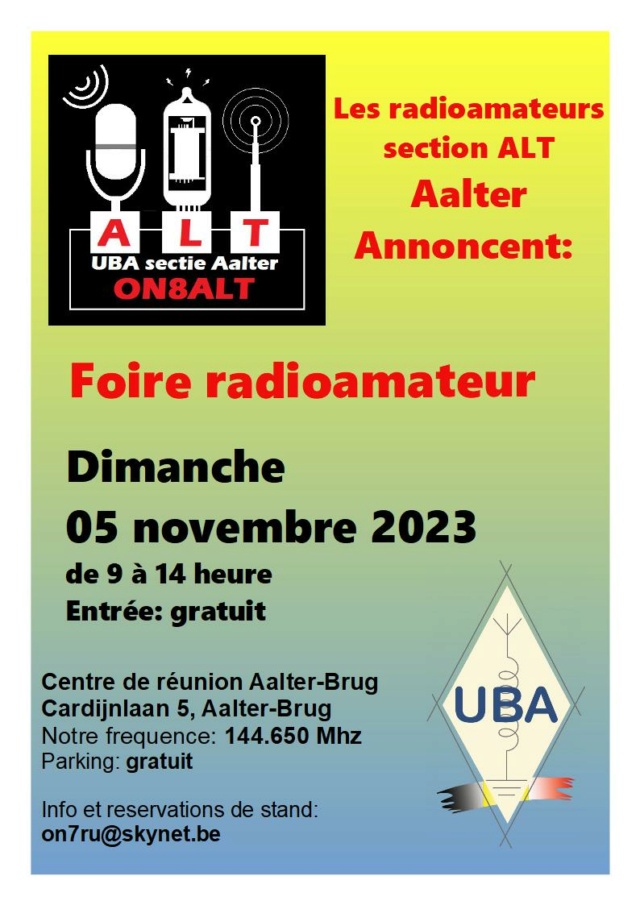 Foire Radioamateur ALT Aalter-Brug Cardijnlaan (Belgique) (05/11/2023) 36338510