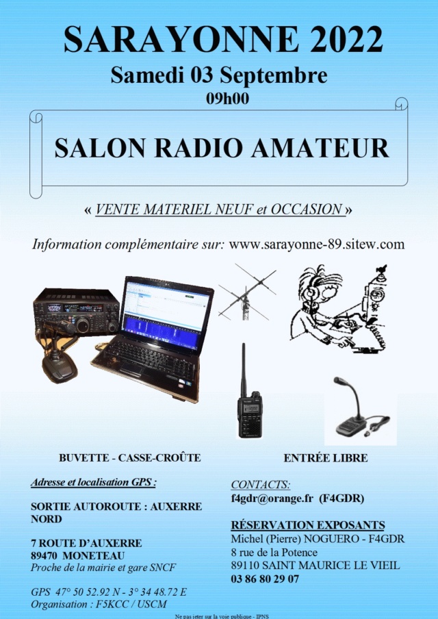 Salon Radioamateur Sarayonne (dpt.89) (Samedi 03 Septembre 2022) Salon_11