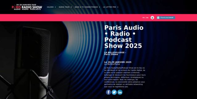 Paris Audio • Radio • Podcast Show 2025 La Bellevilloise - Paris 20ème (dpt Scree169