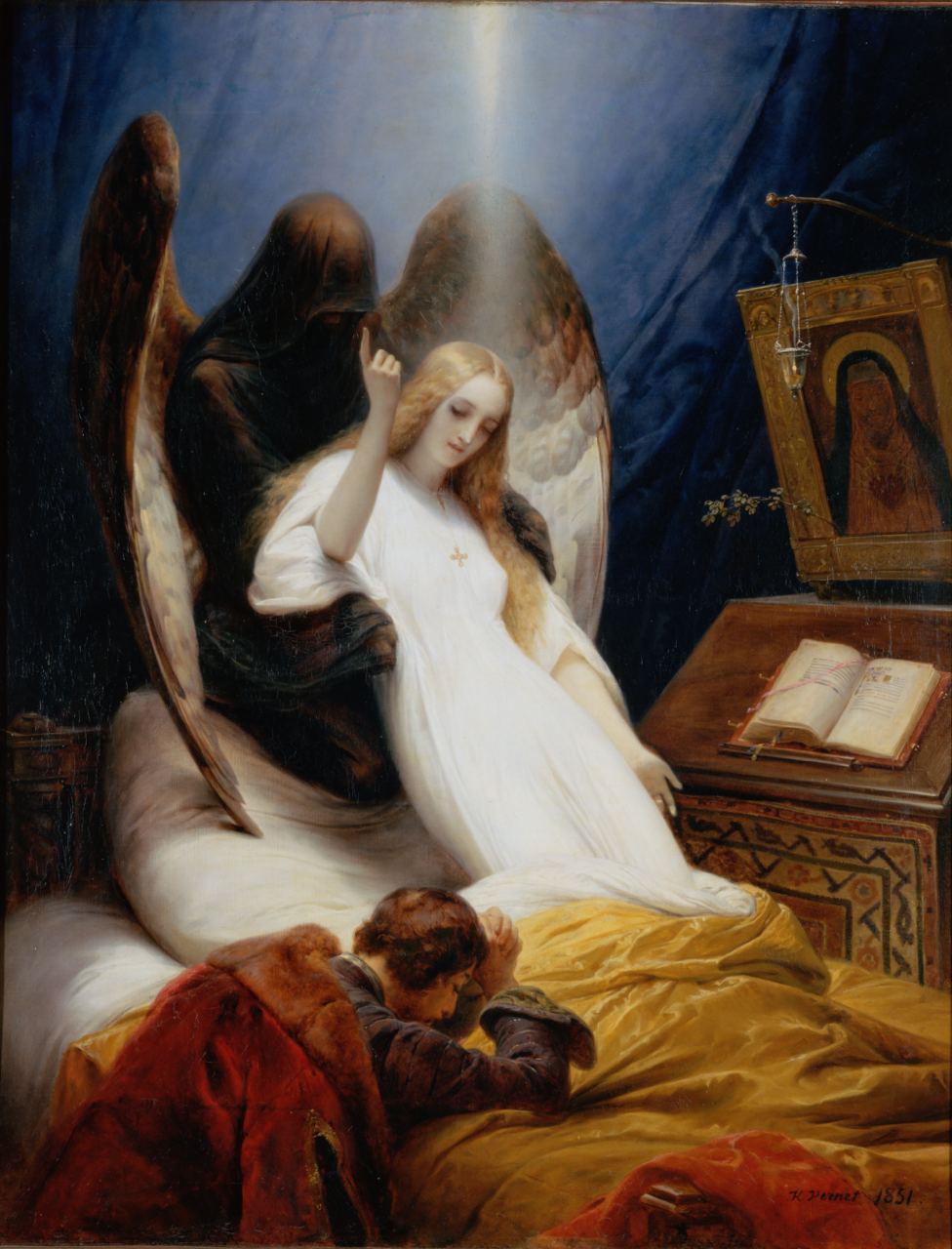 Знакомимся с картиной: «Ангел Смерти» Эмиль-Жан-Орас Верне  1851 Phot1112