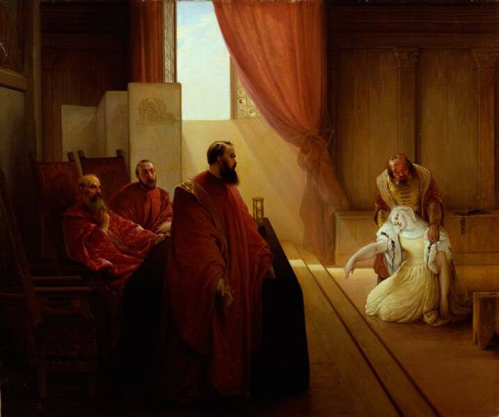 История одной картины: Франческо Айец Валенца Градениго перед инквизицией. 1835 год Photo384