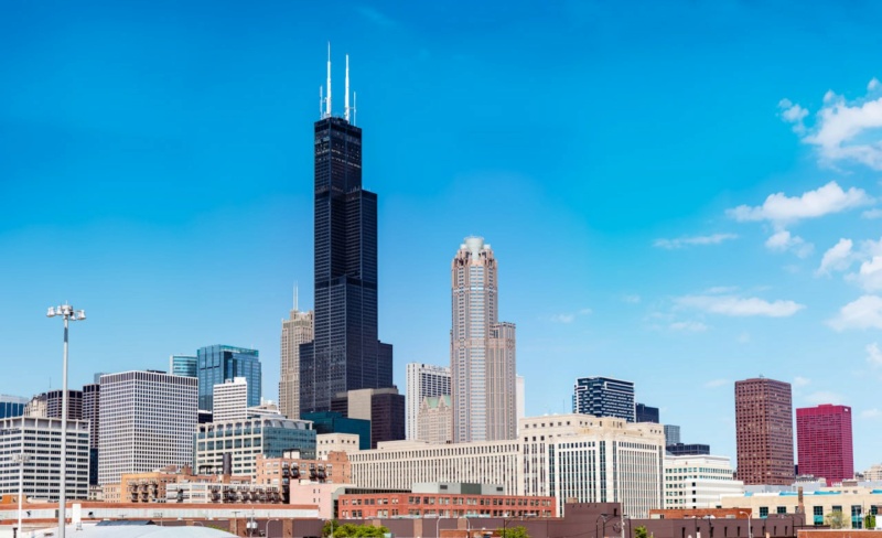 Уиллис-Тауэр (до 2009 года - Сирс-Тауэр) - небоскреб в Чикаго, второе по высоте здание США. Photo405