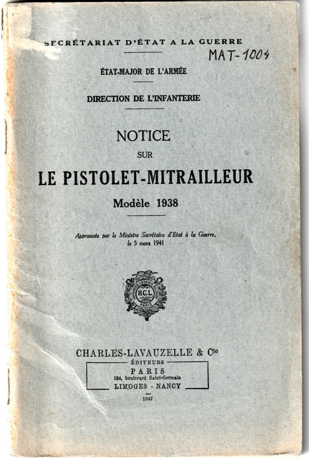 Pistolet Mitrailleur MAS modèle 1938 - Page 4 Mat-1010