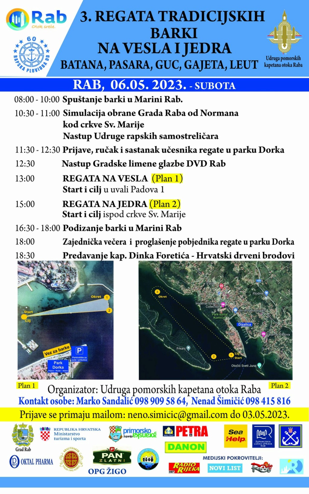 3. Rapska regata tradicijskih barki na vesla i jedra - subota 06.05. Rapska11