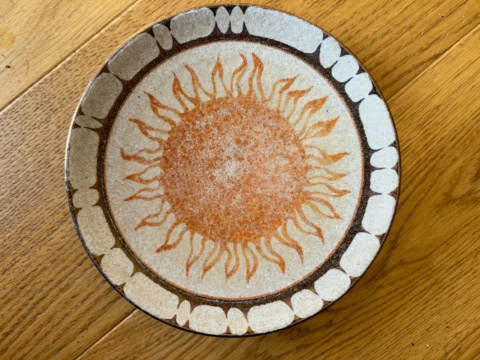Sunburst Small Plate, W, M or JM mark - any ideas? Cf378e10