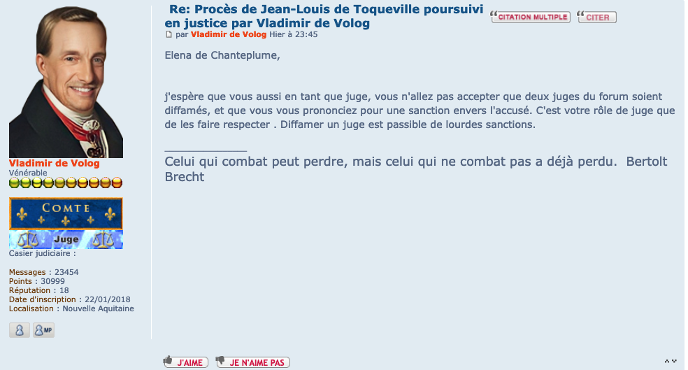 Procès de Jean-Louis de Toqueville poursuivi en justice par Vladimir de Volog - Page 4 12_pre10